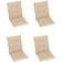 vidaXL 4-pack Stolehynde Beige (100x50cm)
