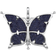 Thomas Sabo Butterfly Star & Moon Pendant - Silver/Multicolour