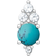 Thomas Sabo Charm Club Single Ear Stud - Silver/Turquoise/Transparent