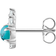 Thomas Sabo Charm Club Single Ear Stud - Silver/Turquoise/Transparent