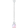 Thomas Sabo Charm Club Single Earring - Silver/Pink/Transparent