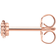 Thomas Sabo Charm Club Single Flower Ear Stud - Rose Gold/Transparent