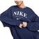 Nike Sportswear Essentials Oversized Fleece Sweatshirt Women's - Midnight Navy/White