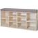 vidaXL Skobænk 10 rum egetræsfarve Skostativ 103x48cm