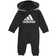 Adidas Infant Badge of Sport 3-Stripes Coverall - Black (AM1038-001)