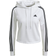 Adidas Women's Essentials 3-Stripes Cropped Hoodie - White/Black