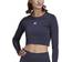 adidas Aeroknit Seamless Fitted Crop T-shirt Women - Shadow Navy/White