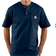 Carhartt Loose Fit Heavyweight Short Sleeve Pocket Henley T-shirt - Navy