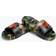 Hype Kids Classic Camo Sliders - Khaki/Black/Orange