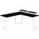 Techni Sport Warrior L Shaped Gaming Desk - Black/White, 1498x1600x895mm