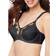 Bali Flower Underwire Bra - Black