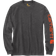 Carhartt Loose Fit Heavyweight Long Sleeve Logo Sleeve Graphic T-shirt - Carbon Heather