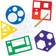 Learning Resources Geometriske former Skabeloner, 5 stk