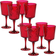 Certified International 8-Piece 13 oz. Ruby Acrylic Goblet Glass Wine Glass 13fl oz 8