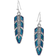 Montana Hawk Feather Earrings - Silver/Blue/Transparent