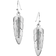 Montana Hawk Feather Earrings - Silver/Blue/Transparent