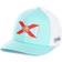 Columbia PFG Fish Flag Mesh Ball Cap High Crown - Gulf Stream/White