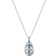 Montana Silversmiths Filigree Water Lights Cross Necklaces - Silver/Turquoise