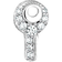 Thomas Sabo Charm Club Single Key Ear Stud - Silver/Transparent