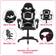 CorLiving Ravagers Gaming Chair - Black/White