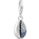 Thomas Sabo Charm Club Collectable Shell Charm Pendant - Silver/Blue/Transparent