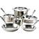 All-Clad Copper Core Cookware Set with lid 10 Parts