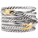 David Yurman Double X Crossover Ring - Silver/Gold