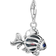 Thomas Sabo Charm Club Collectable Fish Charm Pendant - Silver/Black/Multicolour