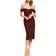 Dress The Population Bailey Off-The-Shoulder Dress - Burgundy