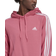 Adidas Women's Essentials 3-Stripes Cropped Hoodie - Rose Tone/White