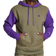 Champion Powerblend Fleece Embroidered C Logo Colorblock Hoodie - Cargo Olive/Purple