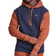 Champion Powerblend Fleece Embroidered C Logo Colorblock Hoodie - Navy/Leather Brown