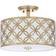 Safavieh Cecily Leaf Trellis Ceiling Flush Light 15"