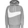 NIKE Sportswear Swoosh Tech Fleece Pullover Hoodie - Dark Grey Heather/White