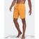 adidas Classic-Length 3-Stripes Swim Shorts - Orange Rush/White