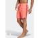 adidas Classic-Length 3-Stripes Swim Shorts - Acid Red/Legacy Burgundy