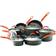 Rachael Ray Classic Brights Cookware Set with lid 14 Parts