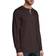 Hanes Beefy-T Henley Long-Sleeve T-shirt - Dark Truffle