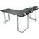 Techni Sport Warrior L Shaped Gaming Desk - Black/Silver, 1499x1600x895mm