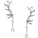 Montana Silversmiths Kristy Titus Nature's Chandlier Earrings - Silver/Transparent
