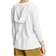 Hanes Women's Slub Jersey Hoodie - White