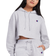 Champion C Logo Reverse Weave Cropped Cut-Off Hoodie - Silver Grey