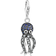 Thomas Sabo Charm Club Collectable Octopus Charm pendant - Silver/Blue/Black/Transparent