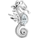 Thomas Sabo Charm Club Single Seahorse Ear Stud - Silver/Transparent