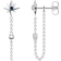 Thomas Sabo Royalty Star Earrings - Silver/Blue/Transparent