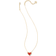 Kendra Scott Ari Heart Pendant Necklace - Gold/Red