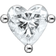 Thomas Sabo Charm Club Single Heart Ear Stud - Silver/Transparent