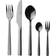 Aida Raw Black Cutlery Set 60pcs