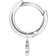 Thomas Sabo Charm Club Single Hoop with Moon Pendant Earring - Silver/Transparent