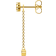 Thomas Sabo Charm Club Single Ear Stud with Pendant Stone Long Earring - Gold/Transparent